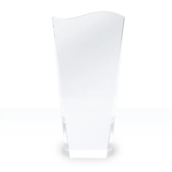 7 3/4" Clear Wave Top Award - 7 3/4" Clear Wave Top Award - Image 0 of 1