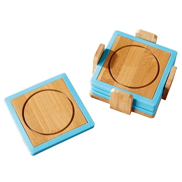 Bamboo and Silicone Coaster Set