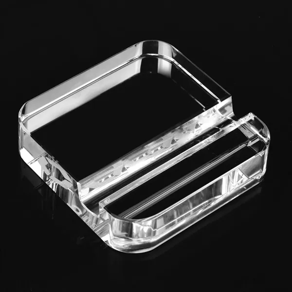 Square Crystal Phone Stand Paperweight - Square Crystal Phone Stand Paperweight - Image 1 of 1
