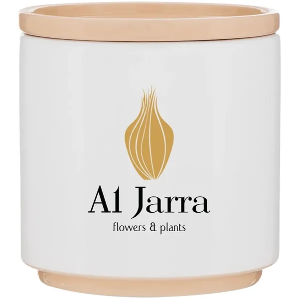 Custom 22 oz Blume Ceramic Planter with Saucer