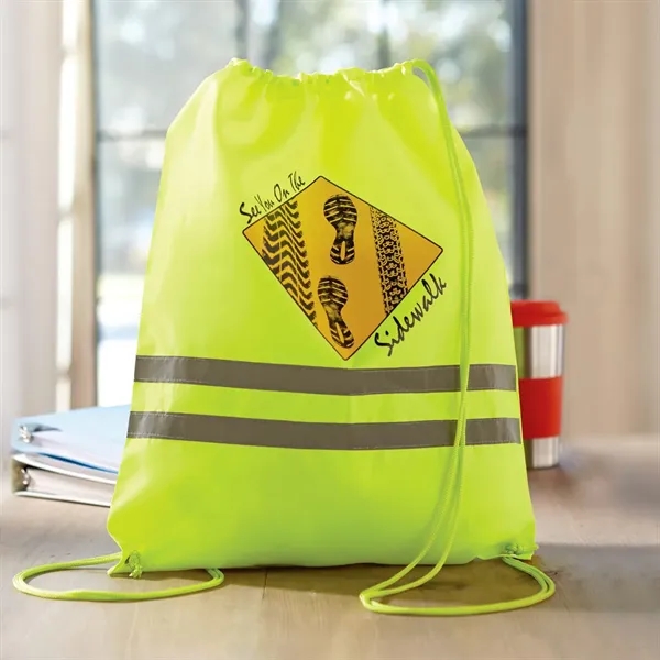 Custom Reflective Drawstring Backpack