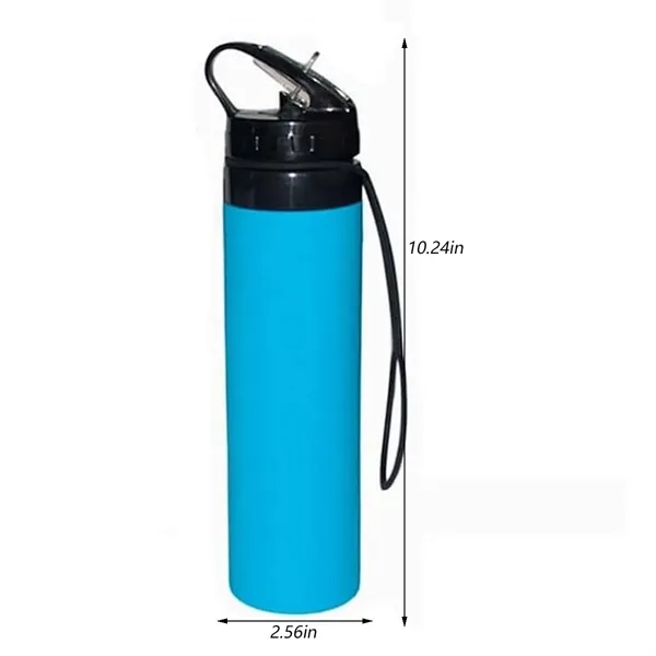 600ml Silicone Drinkware Outdoor Foldable Water Bottle - 600ml Silicone Drinkware Outdoor Foldable Water Bottle - Image 1 of 4