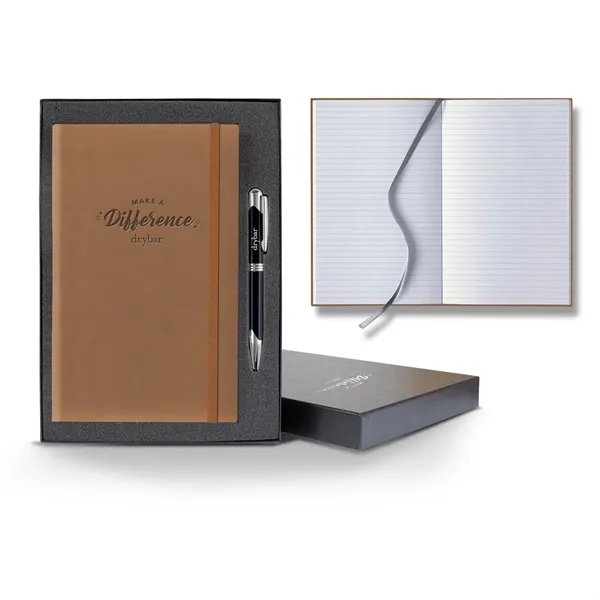 Tucson Banded Medio Lined White Page Journal Gift Set - Tucson Banded Medio Lined White Page Journal Gift Set - Image 1 of 4