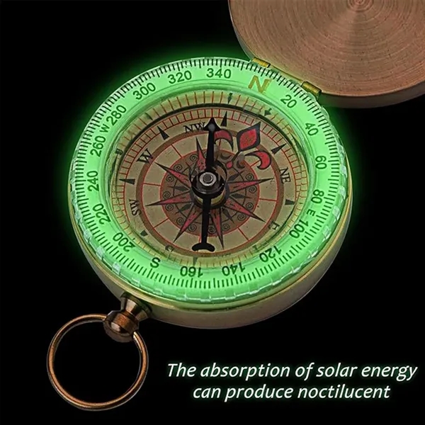 Outdoor Mountaineering Copper G50 Pocket Watch Compass - Outdoor Mountaineering Copper G50 Pocket Watch Compass - Image 3 of 4