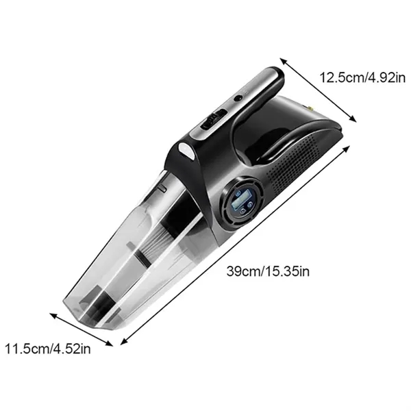 4in1portable air pump tire pressure gauge car vacuum cleaner - 4in1portable air pump tire pressure gauge car vacuum cleaner - Image 1 of 4