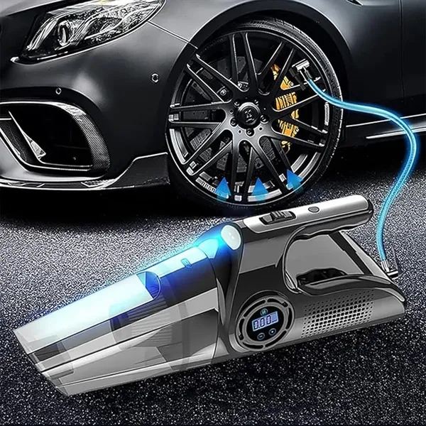 4in1portable air pump tire pressure gauge car vacuum cleaner - 4in1portable air pump tire pressure gauge car vacuum cleaner - Image 3 of 4