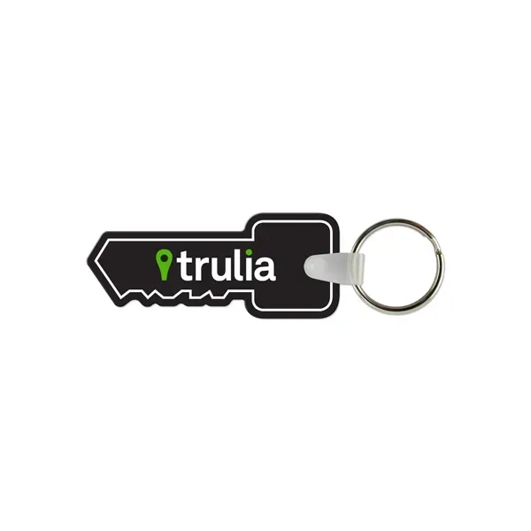 Key Shaped USA Made Vinyl Keychain