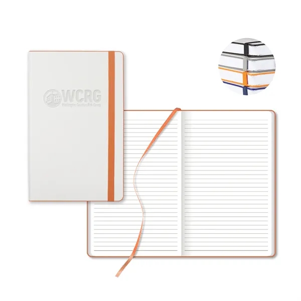 Custom White Laser Medio Lined White Page Journal