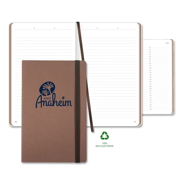Custom Carapace Medio Lined Recycled White Page Journal