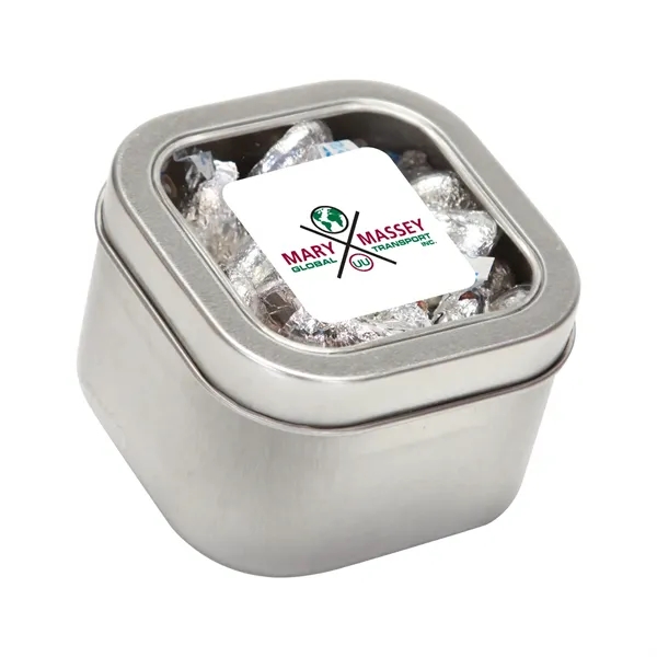 Custom Large Square Window Tin Premium Fill