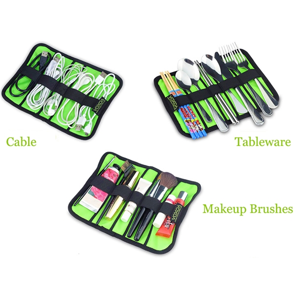 Roll Up Electronic Accessories Organizer Bag - Roll Up Electronic Accessories Organizer Bag - Image 1 of 3