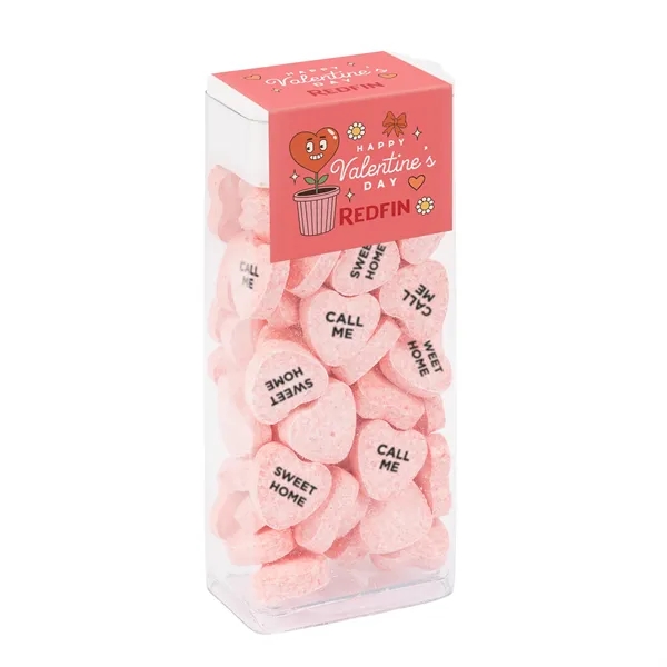 Flip Top Tube with Imprinted Conversation Hearts - Flip Top Tube with Imprinted Conversation Hearts - Image 1 of 5