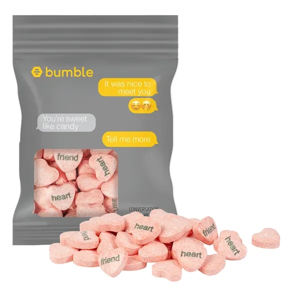 2oz. Full Color DigiBag with Imprinted Conversation Hearts - 2oz. Full Color DigiBag with Imprinted Conversation Hearts - Image 0 of 1