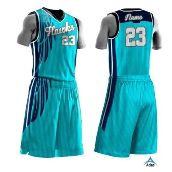Sublimation Basketball Uniform Set: Jersey and Shorts Combo - Sublimation Basketball Uniform Set: Jersey and Shorts Combo - Image 0 of 2