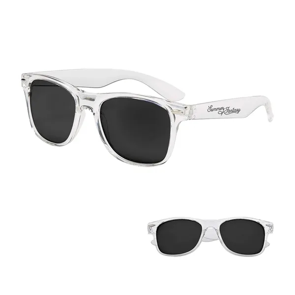 Mirrored Clear Frame Malibu Sunglasses - Mirrored Clear Frame Malibu Sunglasses - Image 3 of 6