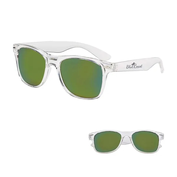 Mirrored Clear Frame Malibu Sunglasses - Mirrored Clear Frame Malibu Sunglasses - Image 2 of 6