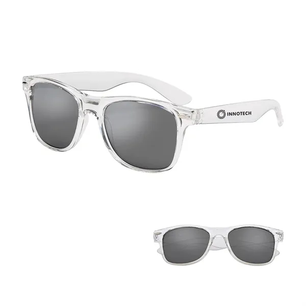 Mirrored Clear Frame Malibu Sunglasses - Mirrored Clear Frame Malibu Sunglasses - Image 5 of 6