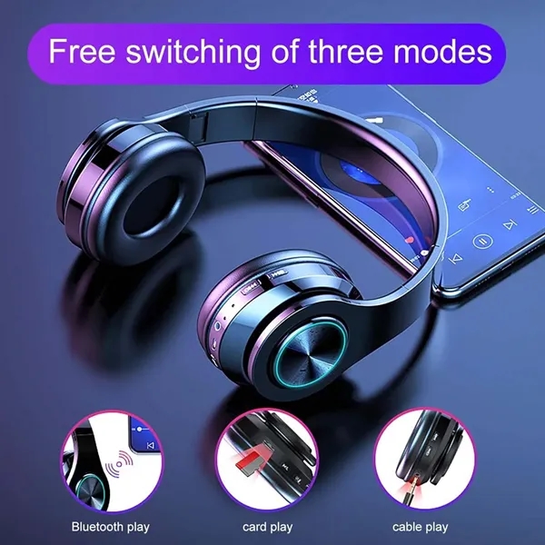 Foldable Long Playtime Head-Mounted Wireless Headphone - Foldable Long Playtime Head-Mounted Wireless Headphone - Image 2 of 4