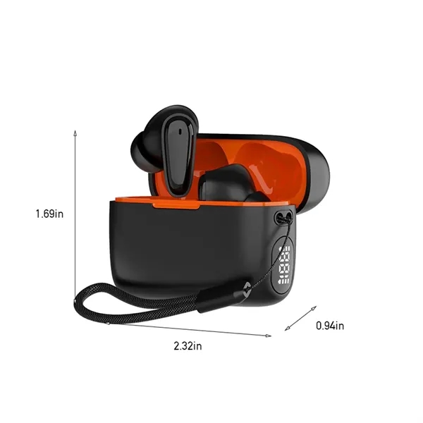 Sports Digital Display Wireless Bluetooth In-Ear Headphones - Sports Digital Display Wireless Bluetooth In-Ear Headphones - Image 1 of 5