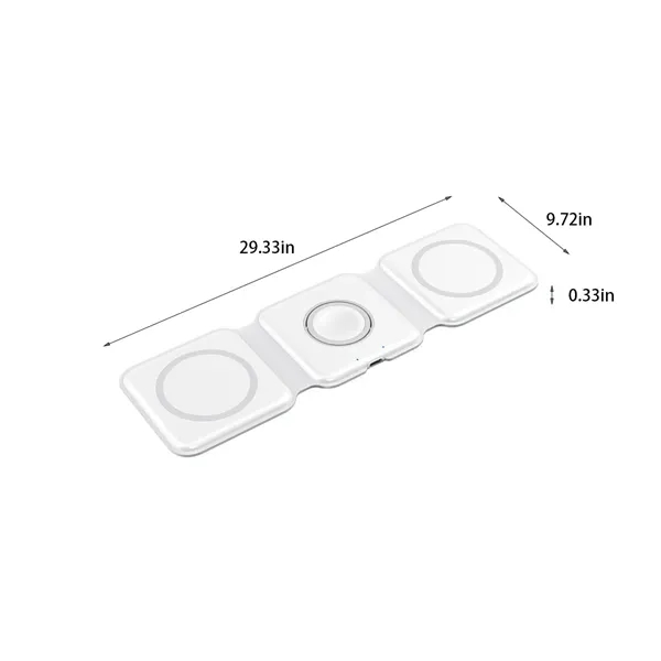 3 in 1 Portable Magnetic Desktop Foldable Wireless Charger - 3 in 1 Portable Magnetic Desktop Foldable Wireless Charger - Image 1 of 4