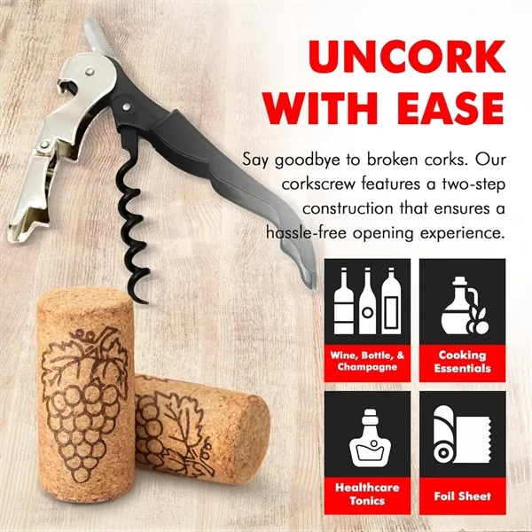 Chef Craft Select Waiters Corkscrew Bottle Opener - Chef Craft Select Waiters Corkscrew Bottle Opener - Image 2 of 2