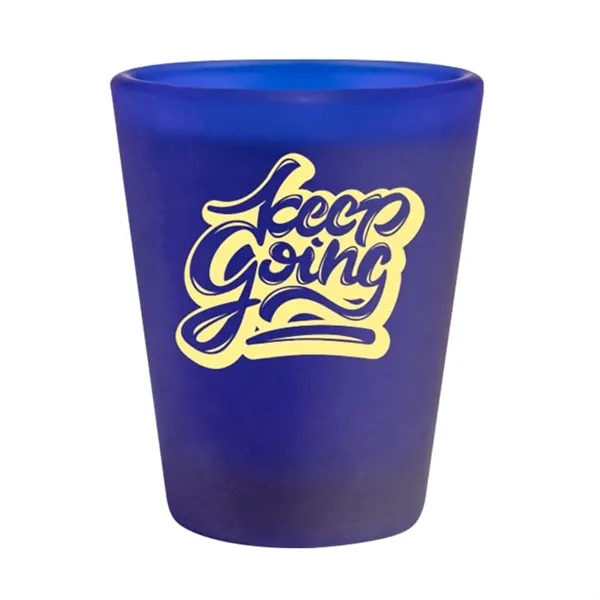 Customized Frosted Blue Shot Glass- 1.75 Oz. - Customized Frosted Blue Shot Glass- 1.75 Oz. - Image 1 of 1