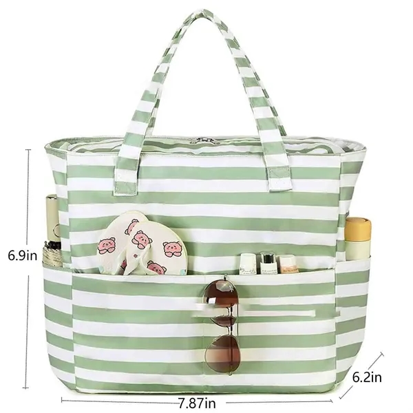Waterproof Tote Bag with Zipper - Waterproof Tote Bag with Zipper - Image 1 of 4