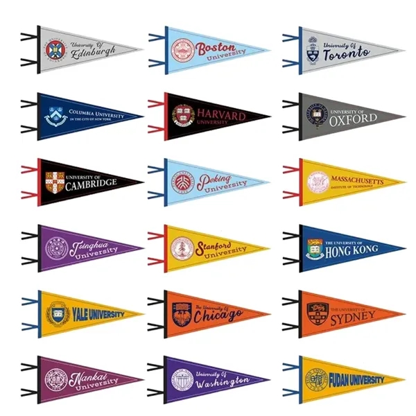 Custom Felt Pennants Flag w/ Straps Hanging Wall Decor Sign - Custom Felt Pennants Flag w/ Straps Hanging Wall Decor Sign - Image 1 of 2