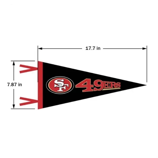 Custom Felt Pennants Flag w/ Straps Hanging Wall Decor Sign - Custom Felt Pennants Flag w/ Straps Hanging Wall Decor Sign - Image 2 of 2
