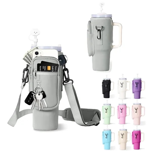 40 Oz Tumbler Neoprene Water Bottle Holder - 40 Oz Tumbler Neoprene Water Bottle Holder - Image 0 of 5