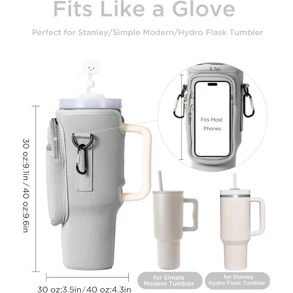 40 Oz Tumbler Neoprene Water Bottle Holder - 40 Oz Tumbler Neoprene Water Bottle Holder - Image 1 of 5