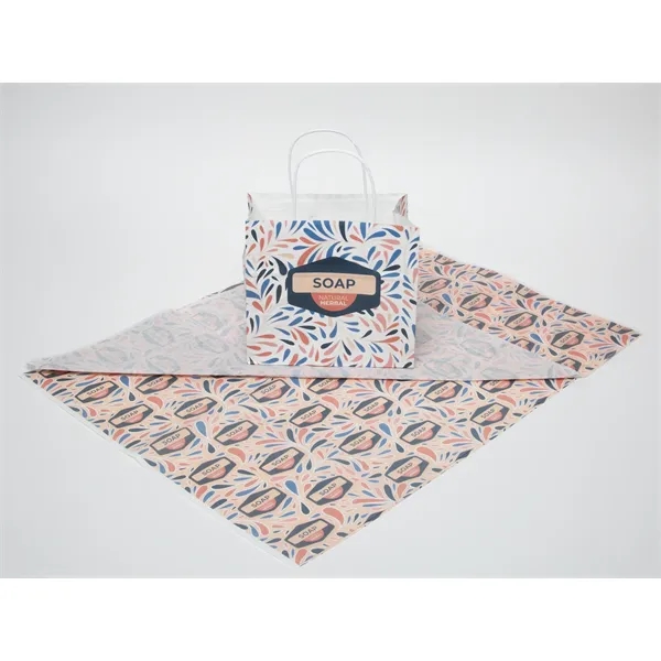 Short White Handle Shoppers with Tissue Paper Bundle - Short White Handle Shoppers with Tissue Paper Bundle - Image 3 of 3