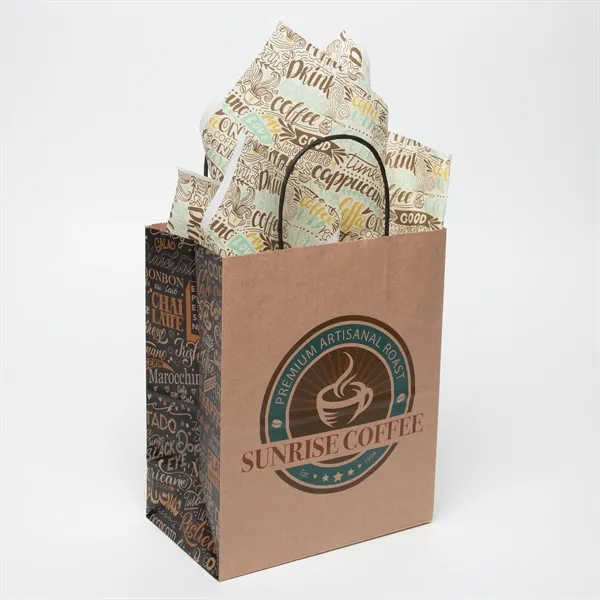 Standard Natural Handle Shoppers with Tissue Paper Bundle - Standard Natural Handle Shoppers with Tissue Paper Bundle - Image 2 of 3