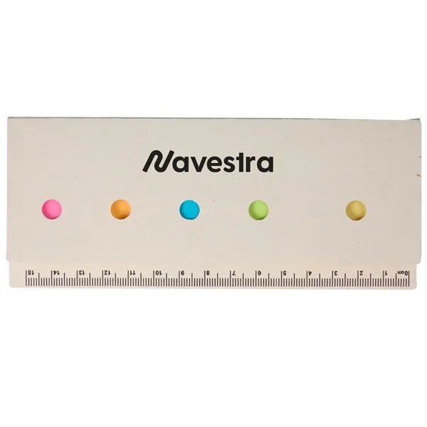 Recycled Milk Carton Sticky Notes & Ruler Pad - Recycled Milk Carton Sticky Notes & Ruler Pad - Image 0 of 1