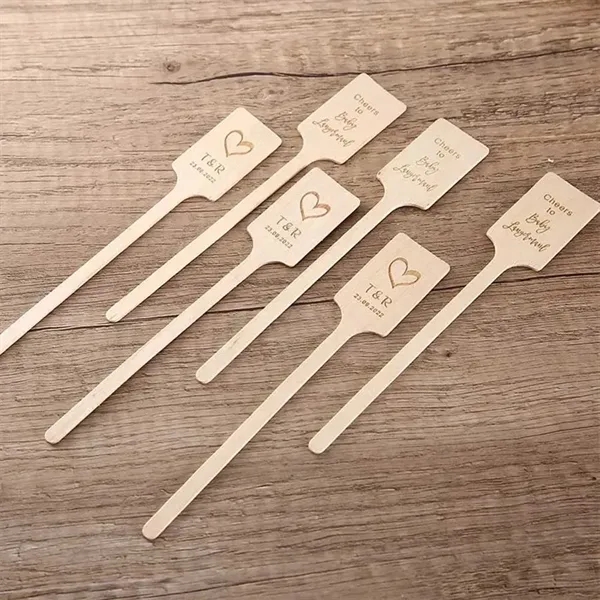 Wooden Shaped Stir Sticks - Wooden Shaped Stir Sticks - Image 4 of 12