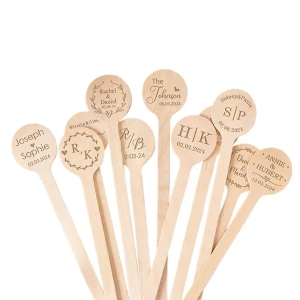 Wooden Shaped Stir Sticks - Wooden Shaped Stir Sticks - Image 6 of 12