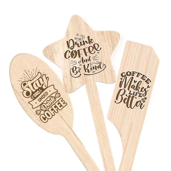 Wooden Shaped Stir Sticks - Wooden Shaped Stir Sticks - Image 8 of 12