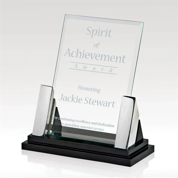 Caliber Glass Award - Black Marble Base
