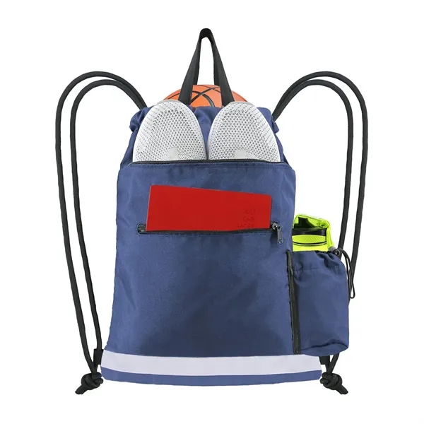 Sports Drawstring Backpack - Sports Drawstring Backpack - Image 3 of 4