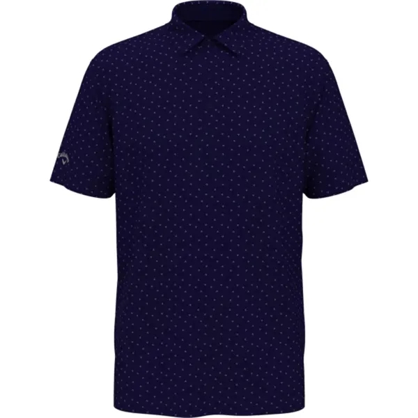Callaway® Micro Chev Print UPF 50+ Men's Polo Shirt - Callaway® Micro Chev Print UPF 50+ Men's Polo Shirt - Image 3 of 3