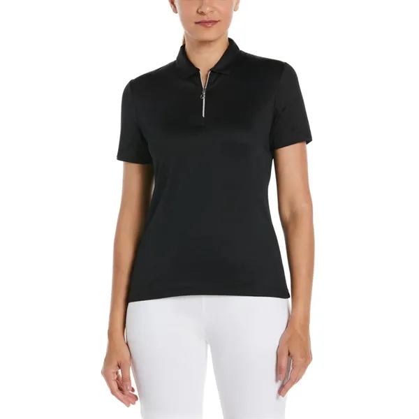 Callaway® Moist Wicking Women's Chev Zipper Polo Shirt - Callaway® Moist Wicking Women's Chev Zipper Polo Shirt - Image 0 of 4