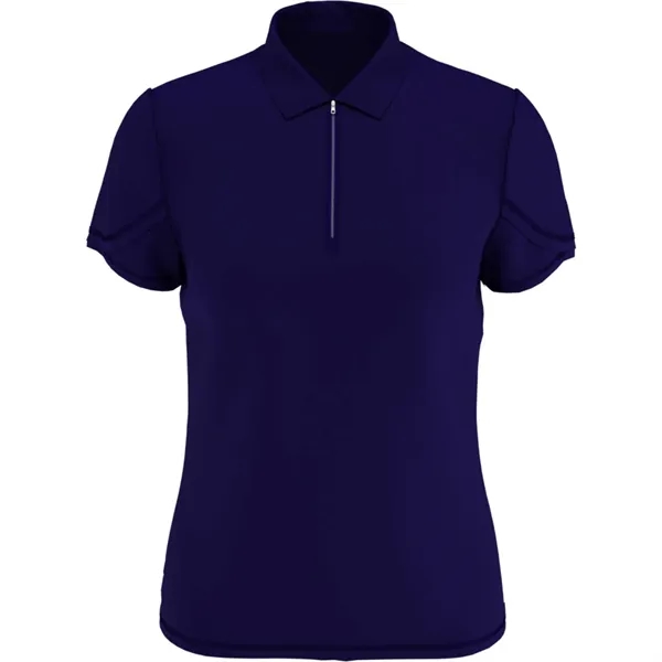 Callaway® Moist Wicking Women's Chev Zipper Polo Shirt - Callaway® Moist Wicking Women's Chev Zipper Polo Shirt - Image 4 of 4