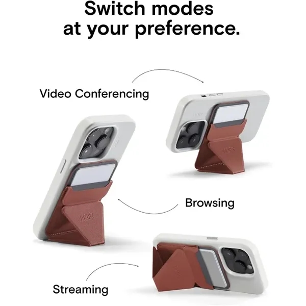 Magnetic Leather Phone Stand & Card Wallet - Magnetic Leather Phone Stand & Card Wallet - Image 2 of 4