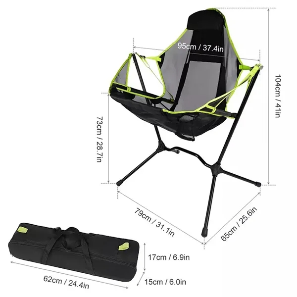 Folding Relaxed Outdoor Camping Rocking Chairr - Folding Relaxed Outdoor Camping Rocking Chairr - Image 2 of 3