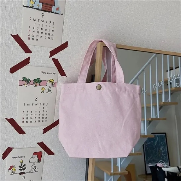 Portable eco-friendly reusable shopping canvas tote bag - Portable eco-friendly reusable shopping canvas tote bag - Image 2 of 4