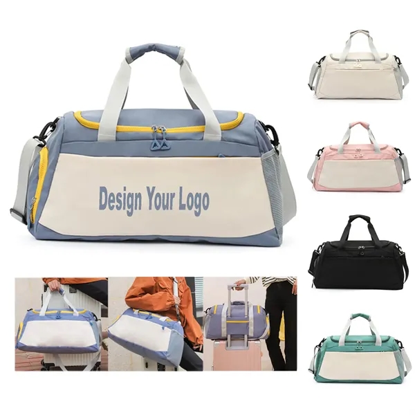 Oxford Cloth Duffle Bag With Shoe Compartment - Oxford Cloth Duffle Bag With Shoe Compartment - Image 0 of 5