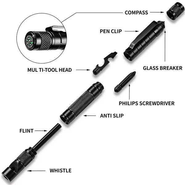 10 in 1 Multitool Tactical Pen - 10 in 1 Multitool Tactical Pen - Image 1 of 4