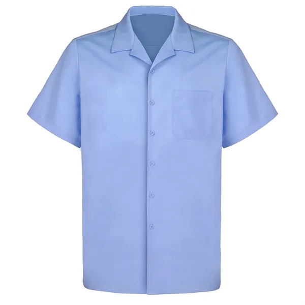 Cuban Collar Men'S Short Sleeve Woven Shirt - Cuban Collar Men'S Short Sleeve Woven Shirt - Image 3 of 6
