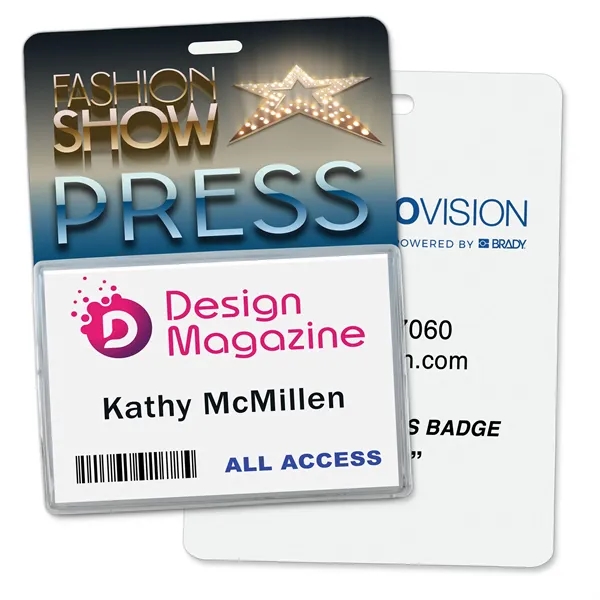 Mega Xpress Permanent Event Name Badges with Pouch, 4.5 x 6" - Mega Xpress Permanent Event Name Badges with Pouch, 4.5 x 6" - Image 0 of 4
