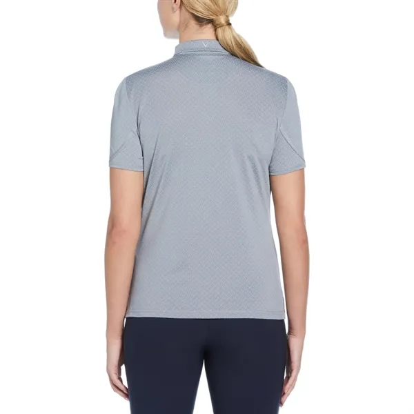 Callaway® All Over Stitched Women's Chev Polo Shirt - Callaway® All Over Stitched Women's Chev Polo Shirt - Image 2 of 4